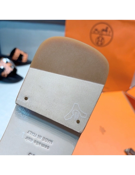 Hermes flat slides summer shoes_29