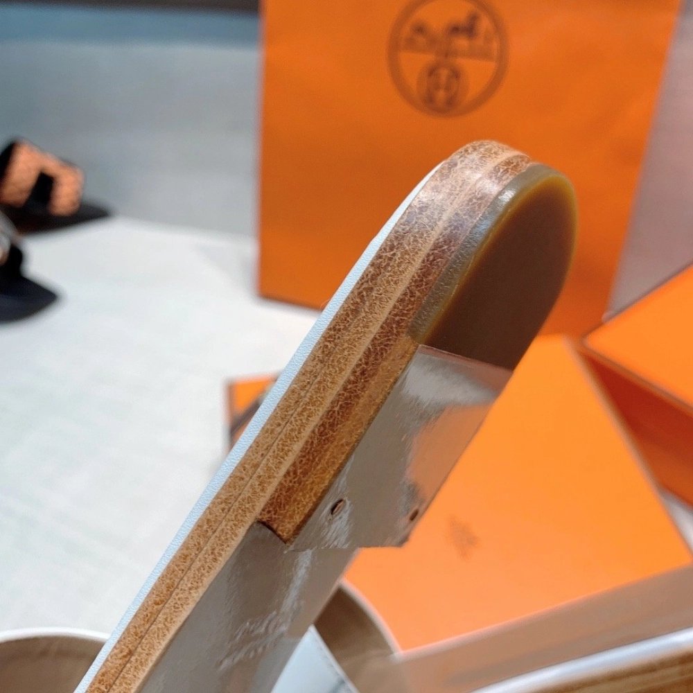 Hermes flat slides summer shoes_29