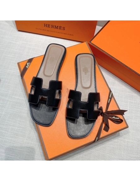Hermes flat slides summer shoes_30