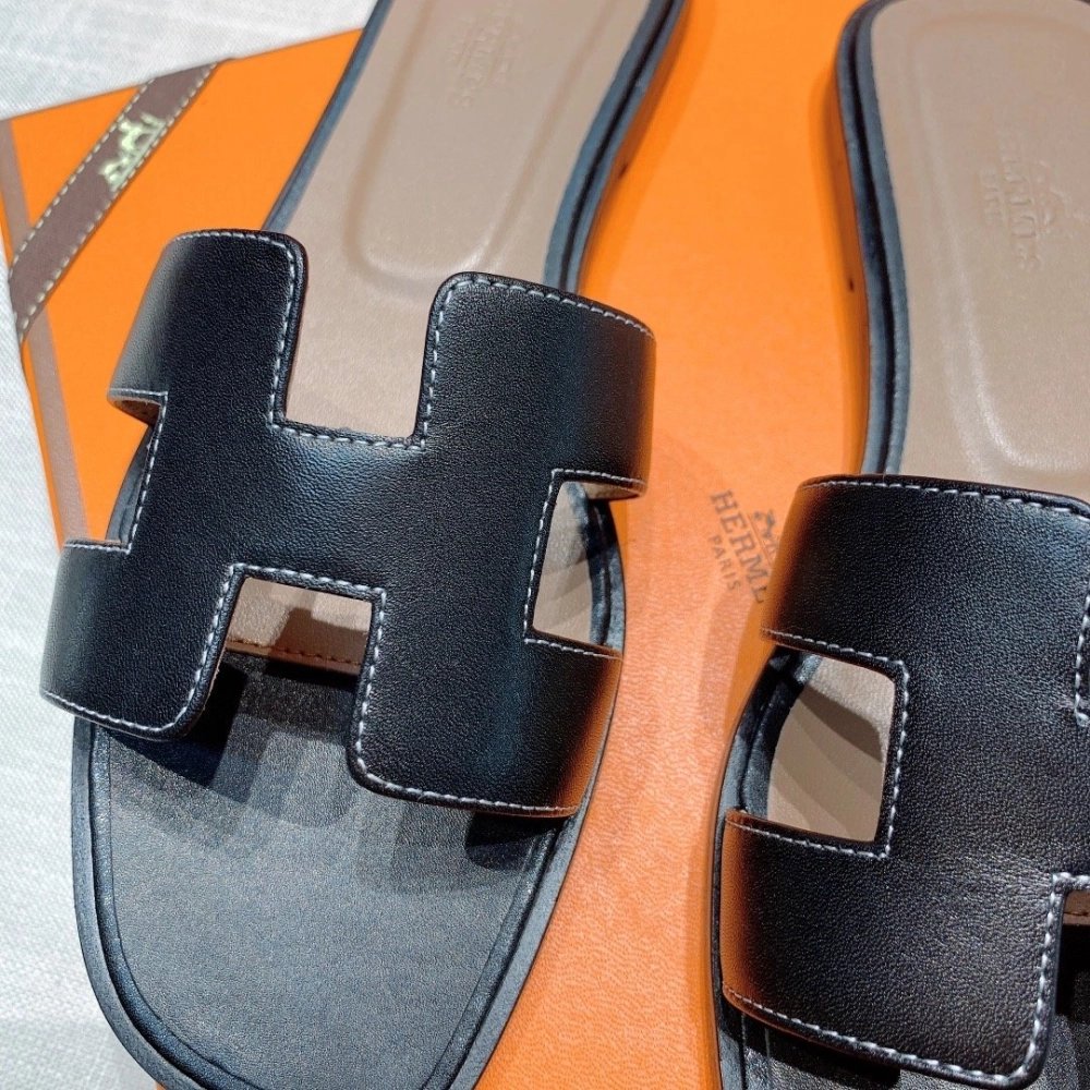 Hermes flat slides summer shoes_30