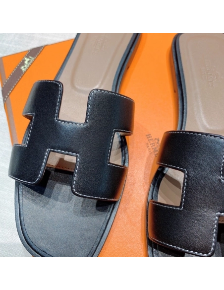 Hermes flat slides summer shoes_30