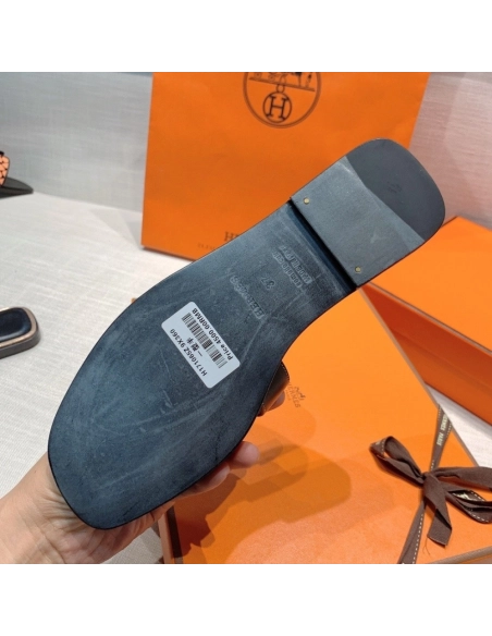 Hermes flat slides summer shoes_30