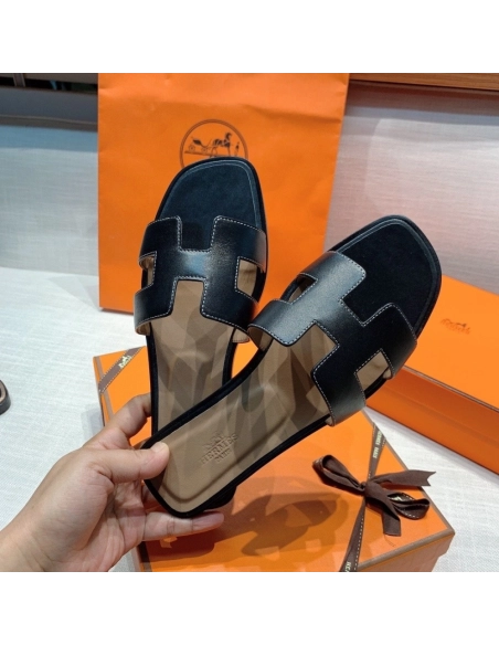 Hermes flat slides summer shoes_30