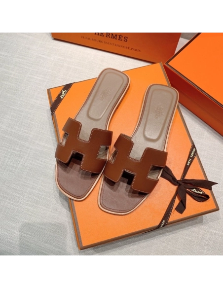 Hermes flat slides summer shoes_31