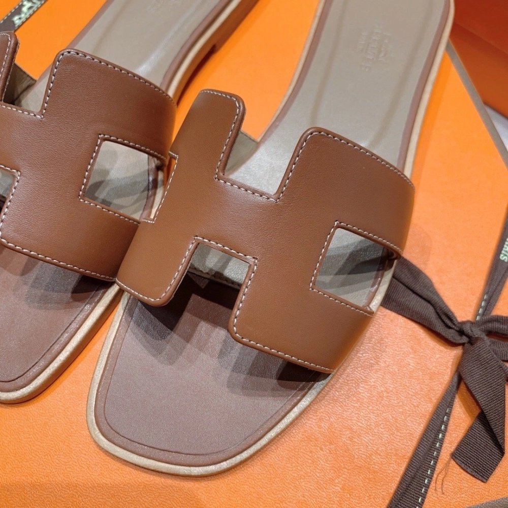 Hermes flat slides summer shoes_31