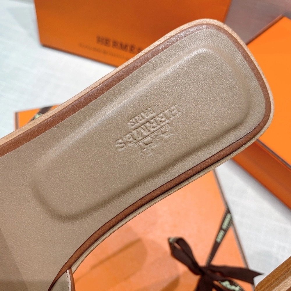 Hermes flat slides summer shoes_31
