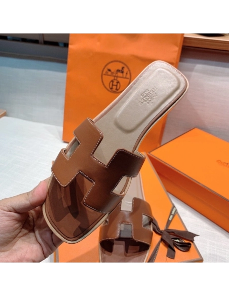 Hermes flat slides summer shoes_31
