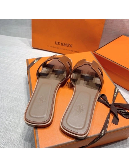 Hermes flat slides summer shoes_31