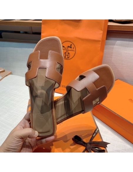 Hermes flat slides summer shoes_31