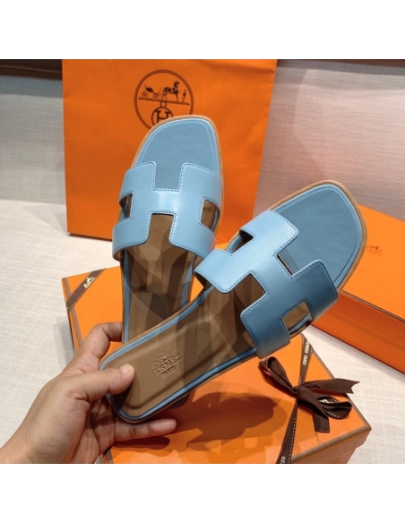 Hermes flat slides summer shoes_32