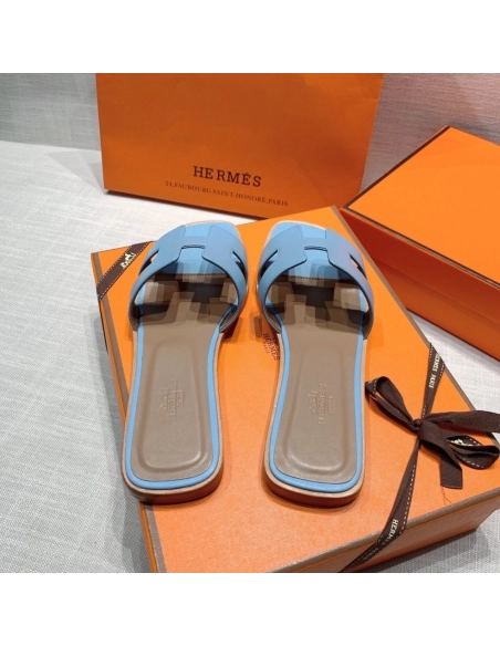 Hermes flat slides summer shoes_32