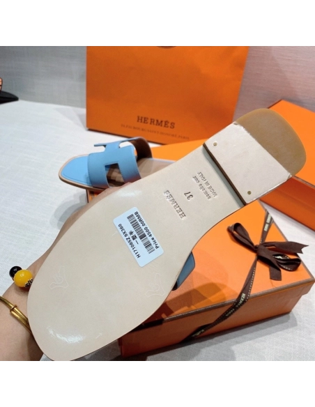Hermes flat slides summer shoes_32