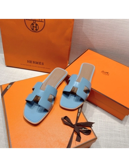 Hermes flat slides summer shoes_32