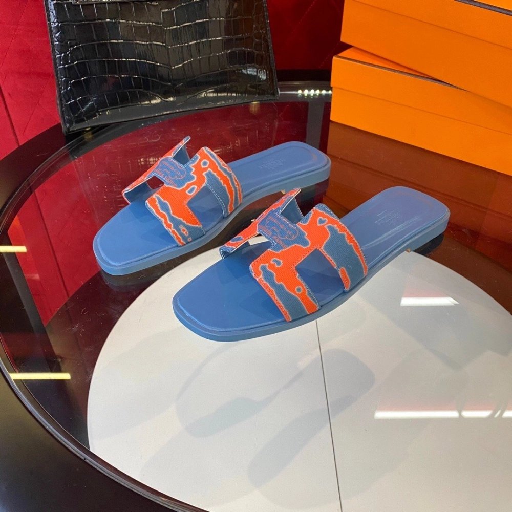 Hermes flat slides summer shoes_4