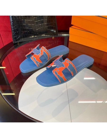 Hermes flat slides summer shoes_4