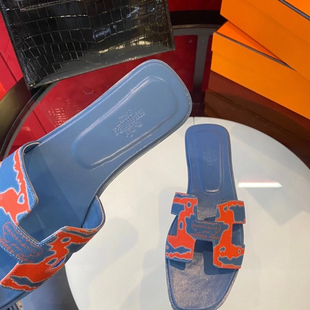 Hermes flat slides summer shoes_4