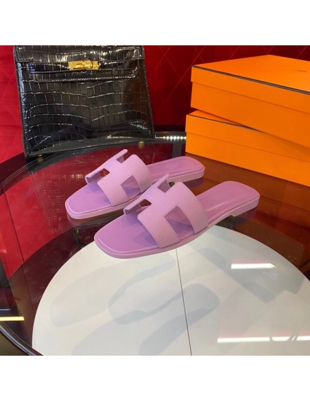 Hermes flat slides summer shoes_5