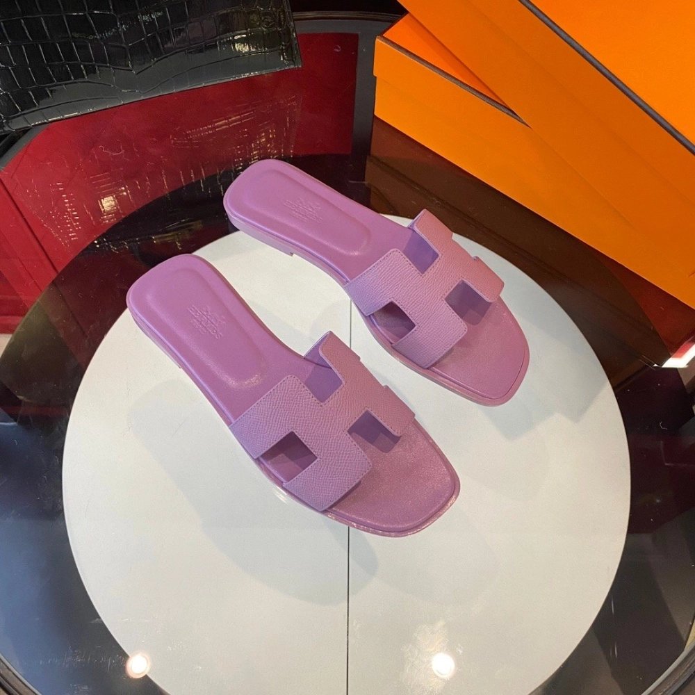 Hermes flat slides summer shoes_5