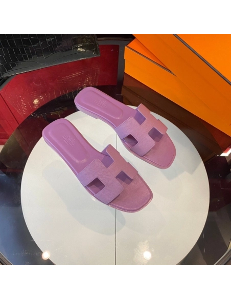 Hermes flat slides summer shoes_5