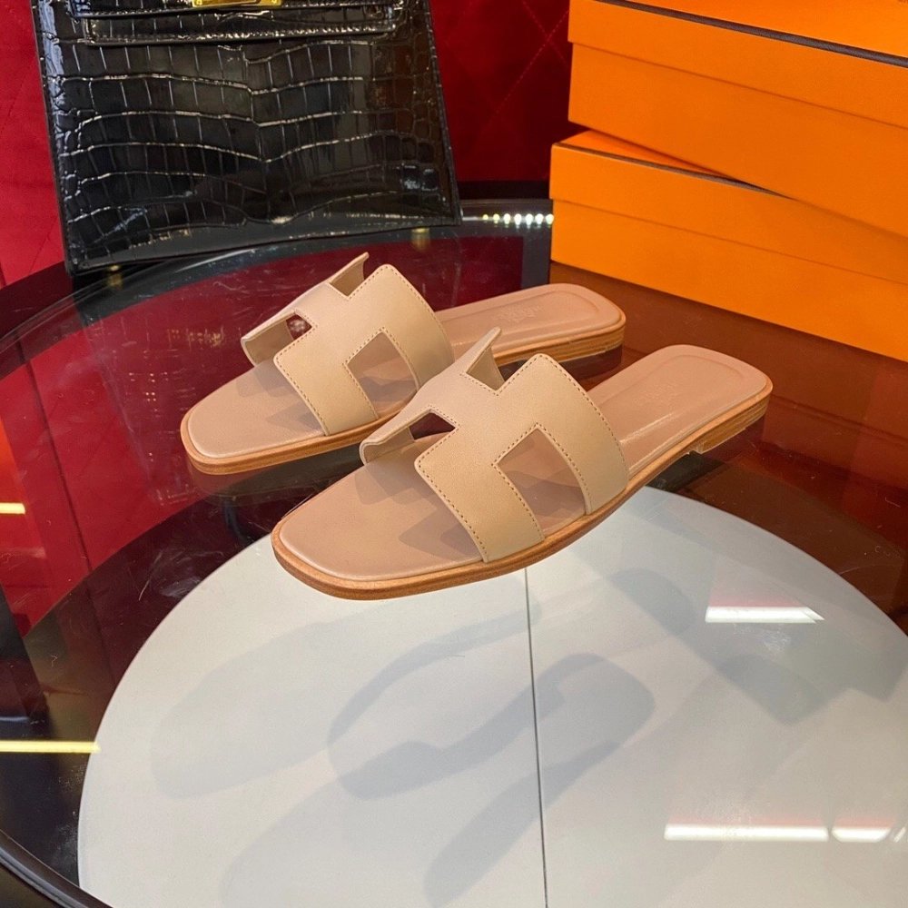 Hermes flat slides summer shoes_6