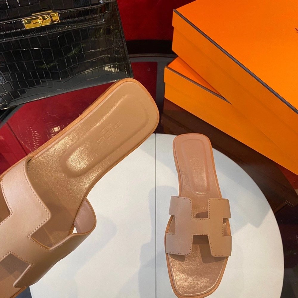 Hermes flat slides summer shoes_6