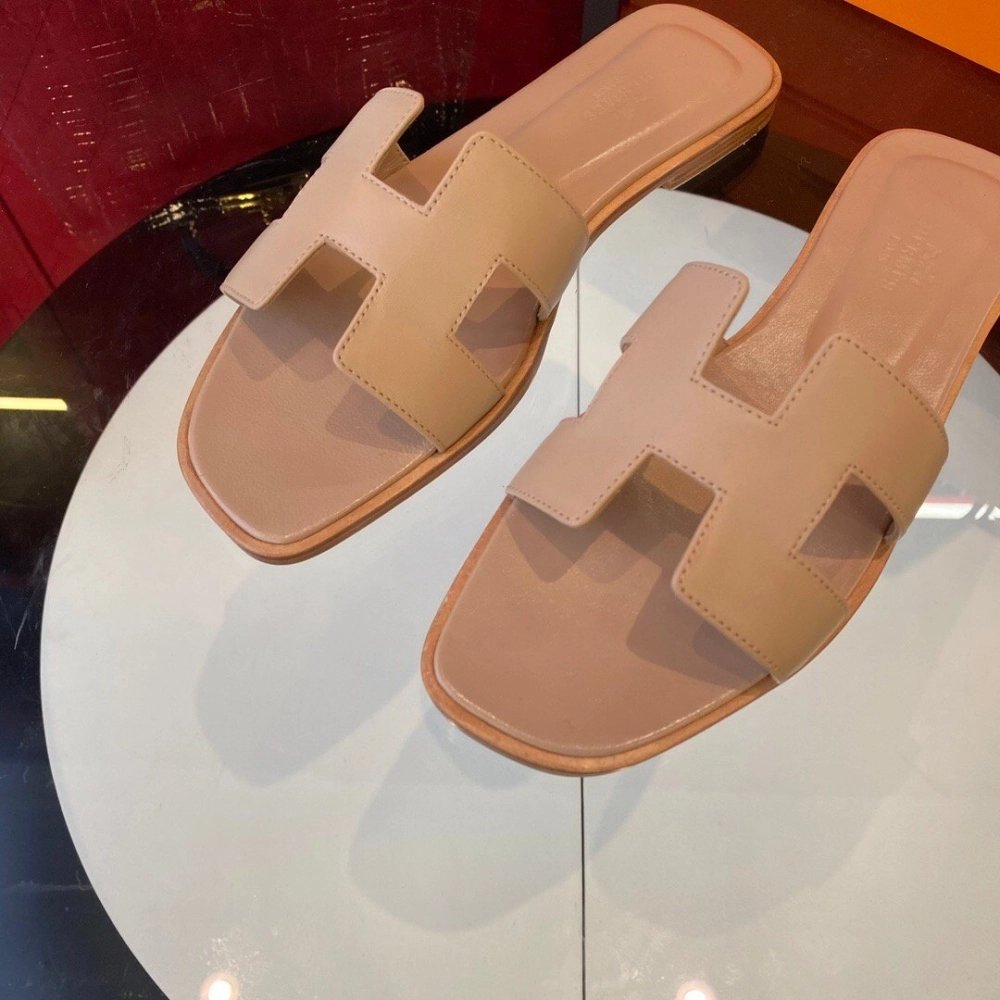 Hermes flat slides summer shoes_6