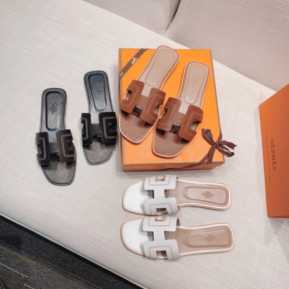 Hermes flat slides summer shoes_7