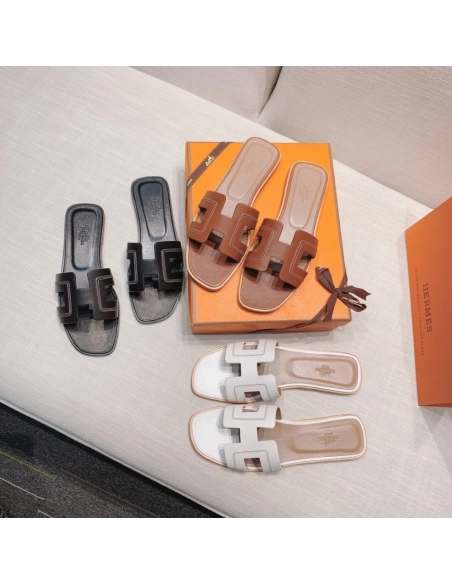 Hermes flat slides summer shoes_7