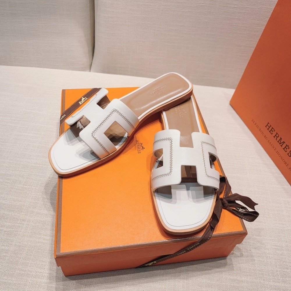 Hermes flat slides summer shoes_7