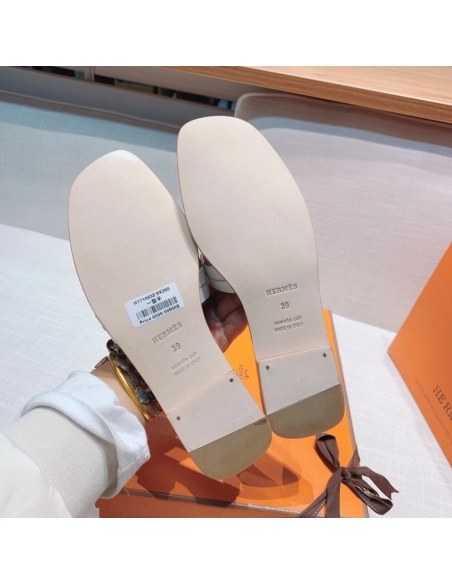 Hermes flat slides summer shoes_7