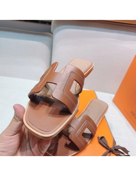 Hermes flat slides summer shoes_7