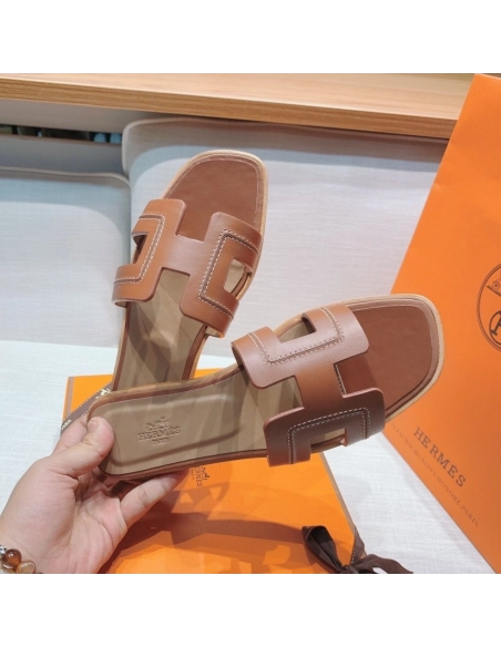 Hermes flat slides summer shoes_7