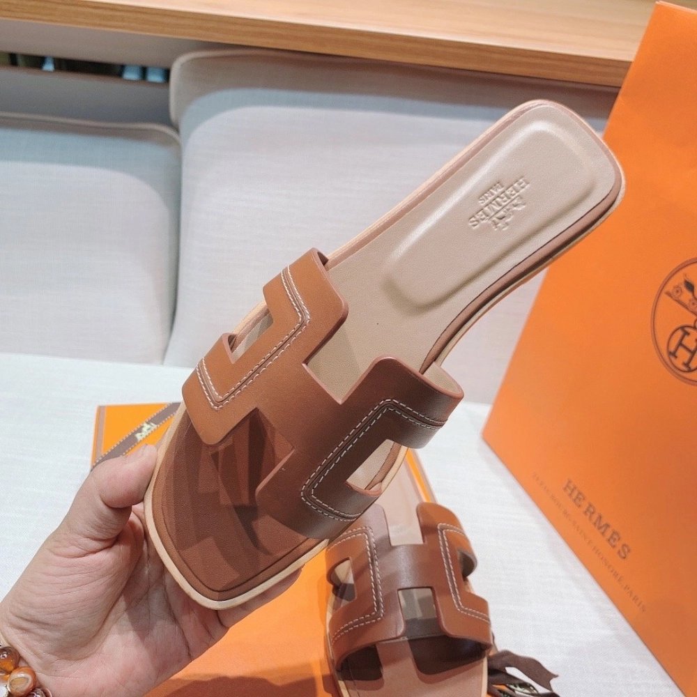 Hermes flat slides summer shoes_7