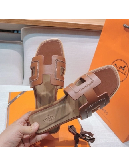 Hermes flat slides summer shoes_7