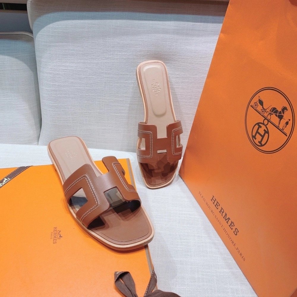 Hermes flat slides summer shoes_7