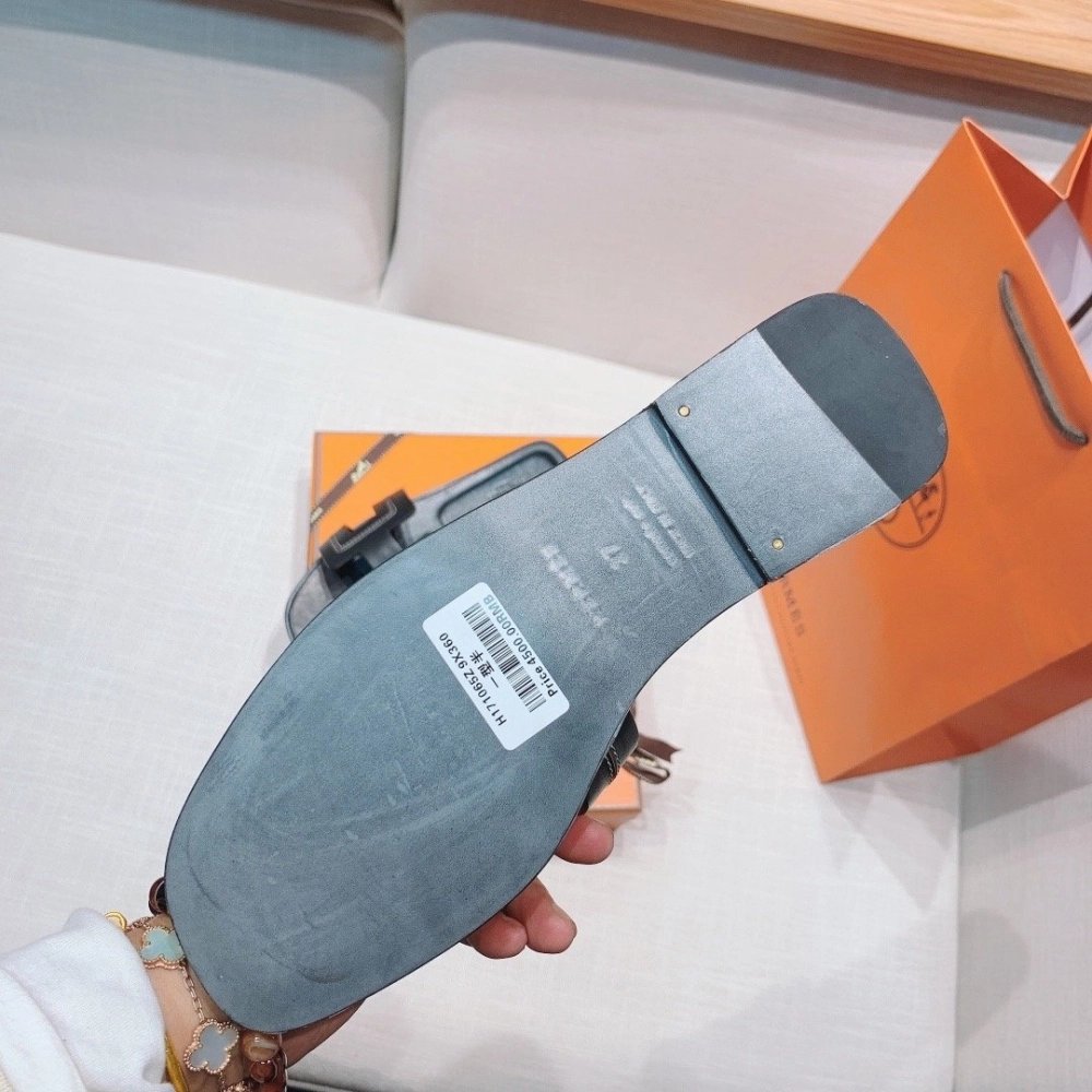 Hermes flat slides summer shoes_7