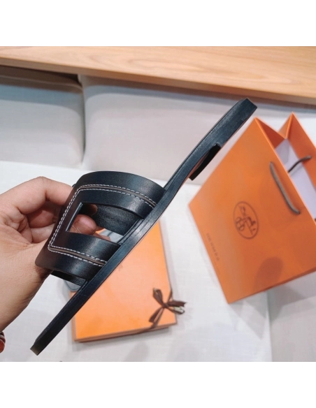Hermes flat slides summer shoes_7