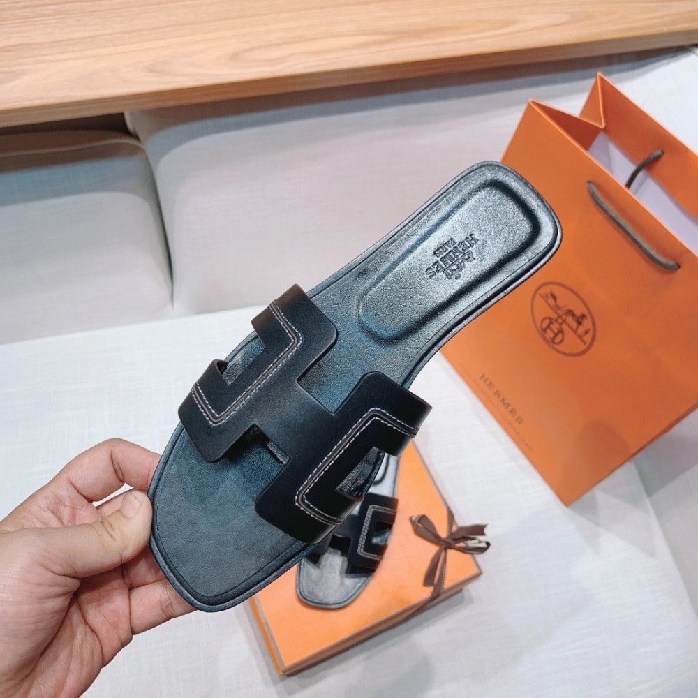 Hermes flat slides summer shoes_7