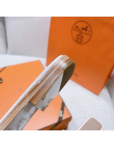 Hermes flat slides summer shoes_8