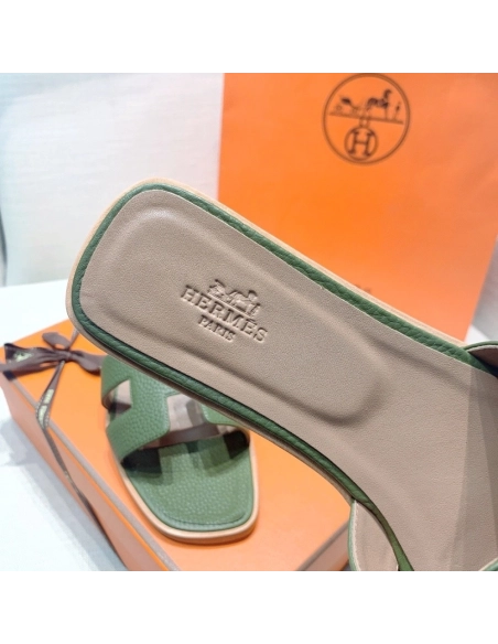 Hermes flat slides summer shoes_8