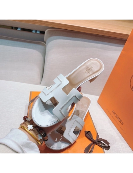 Hermes mid-heel slides