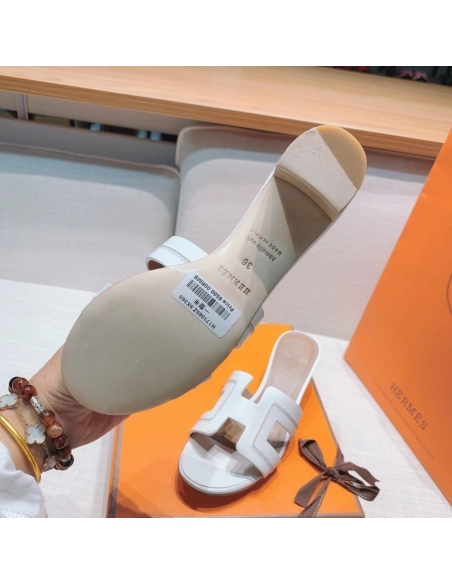 Hermes mid-heel slides