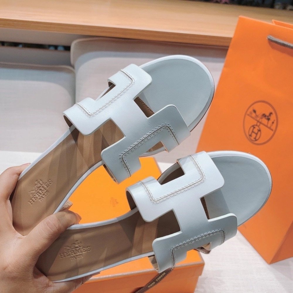 Hermes mid-heel slides