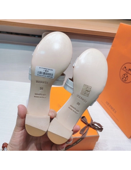 Hermes mid-heel slides
