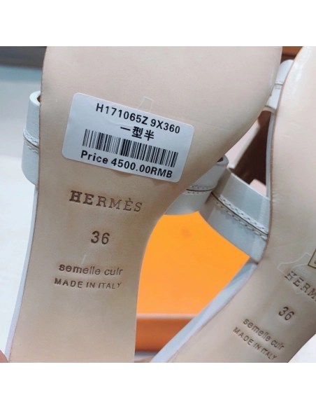 Hermes mid-heel slides