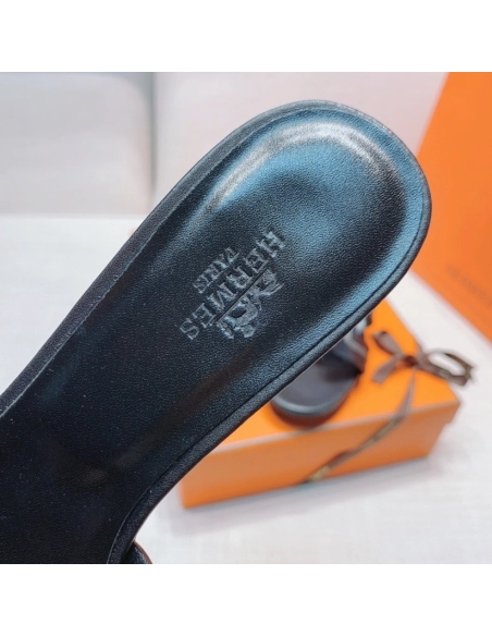Hermes mid-heel slides