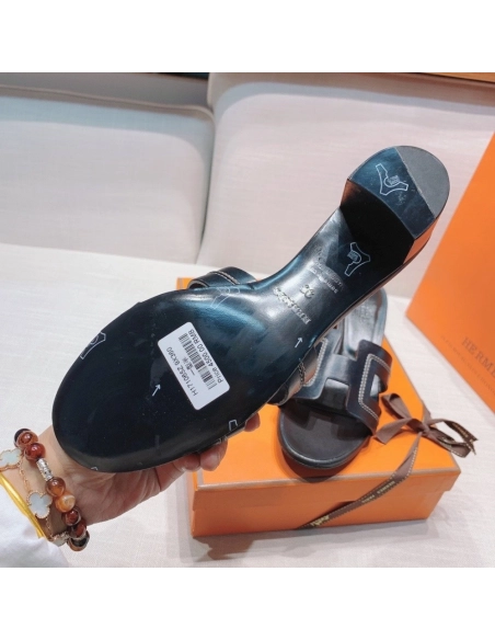 Hermes mid-heel slides