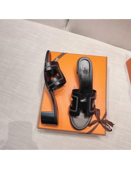 Hermes mid-heel slides