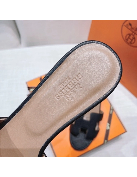Hermes mid-heel slides summer shoes_1