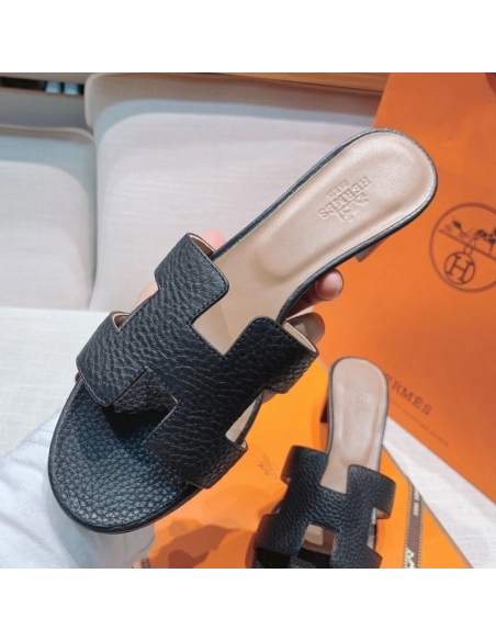 Hermes mid-heel slides summer shoes_1